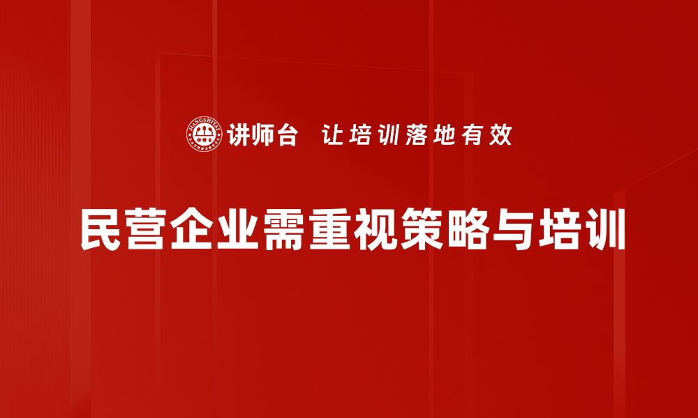 文章如何制定有效的民营企业策略实现快速增长的缩略图