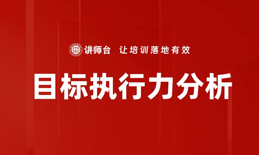 目标执行力分析
