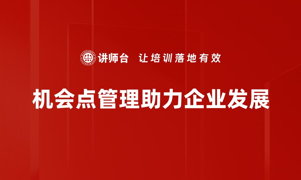 文章掌握机会点管理，助力企业高效决策与成长的缩略图