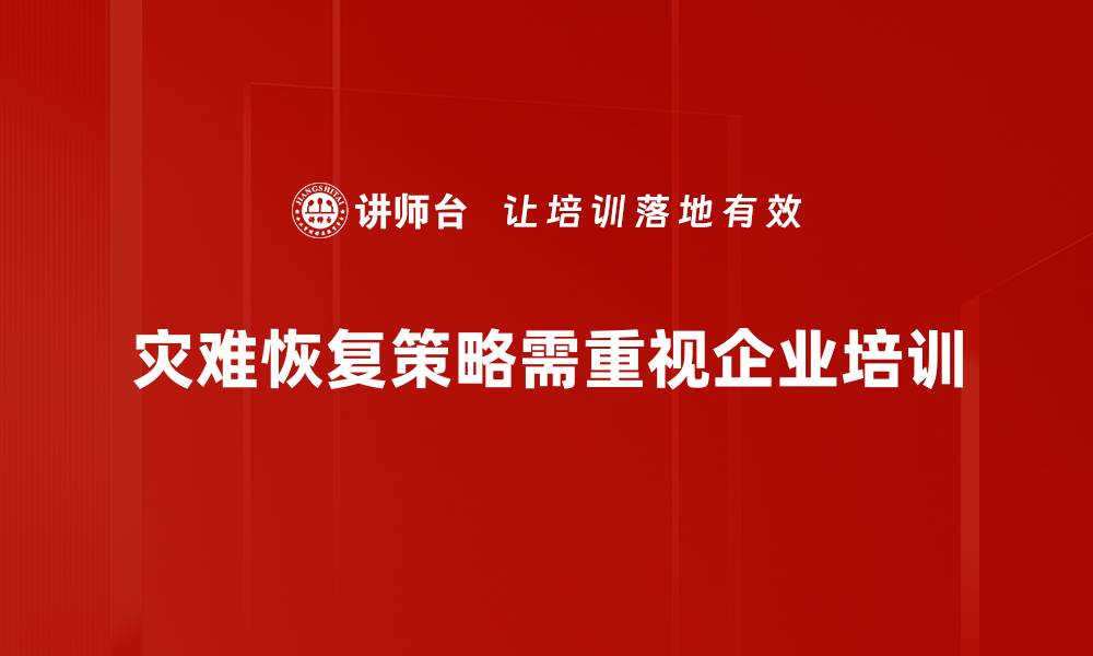 文章提升企业韧性：有效的灾难恢复策略解析的缩略图