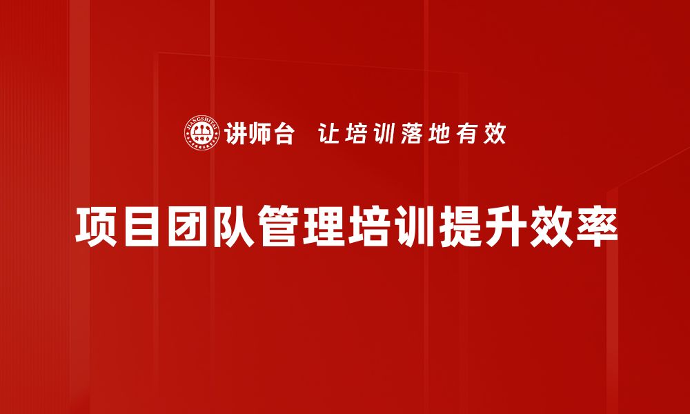 文章提升项目团队管理效率的五大关键策略的缩略图