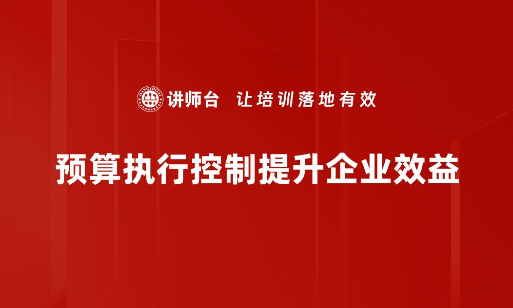 文章有效提升预算执行控制的五大策略与方法的缩略图