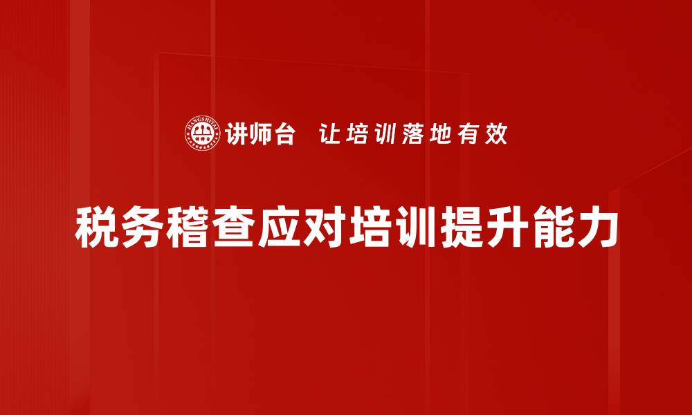 文章税务稽查应对策略详解，助你轻松应对检查挑战的缩略图