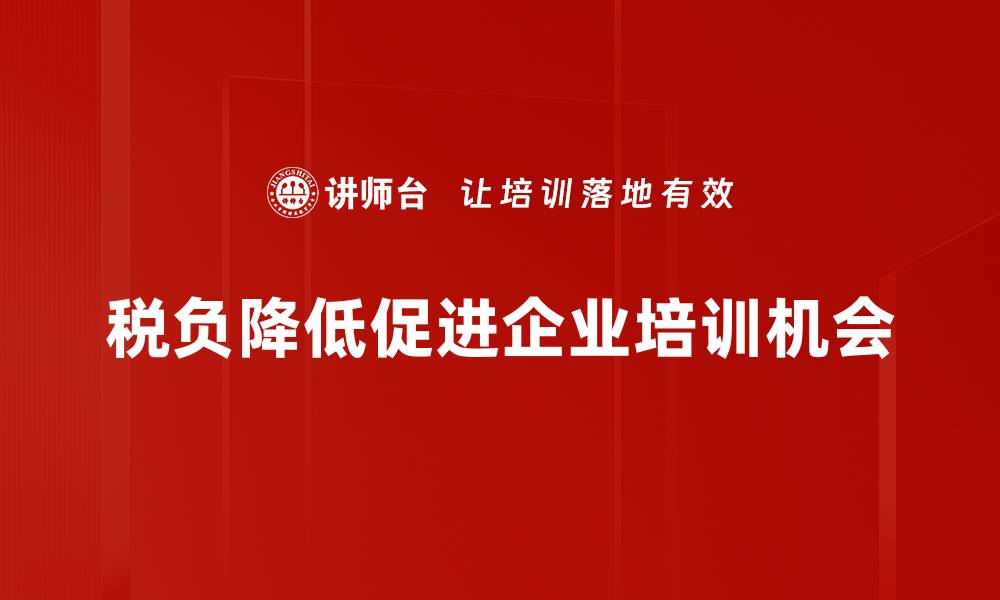 文章税负降低助力企业发展，提升市场竞争力的最佳策略的缩略图