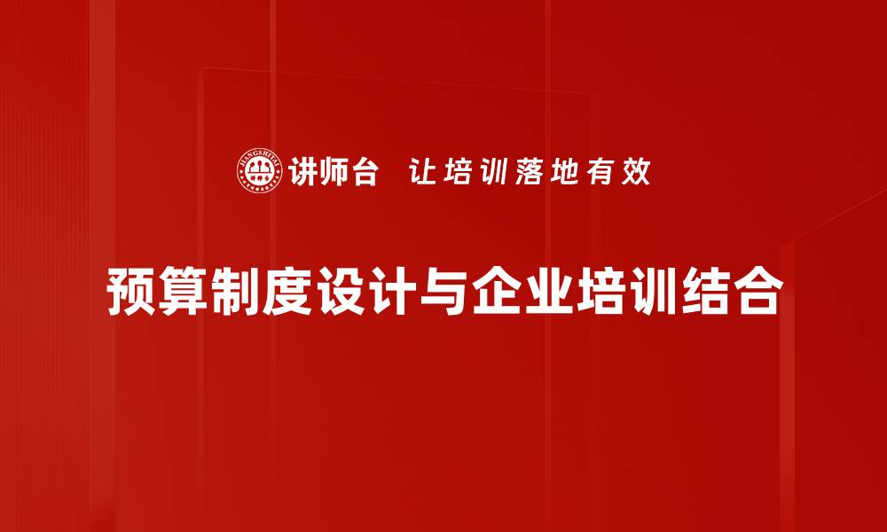 文章优化预算制度设计提升企业管理效率的新策略的缩略图