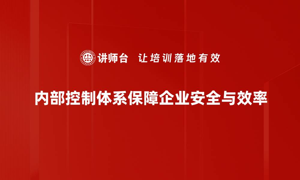 文章强化内部控制体系，提升企业管理效率的关键策略的缩略图