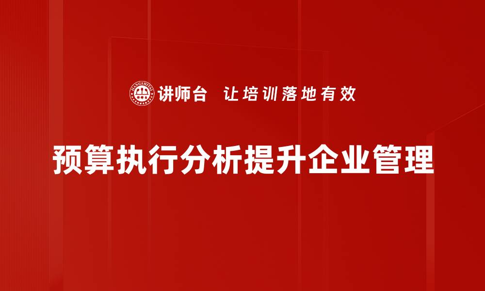 文章预算执行分析：提升财务管理效率的关键策略的缩略图