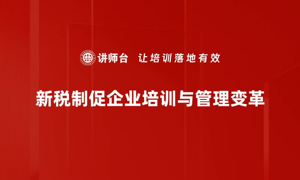 文章新税制影响深远，企业如何应对新挑战与机遇的缩略图