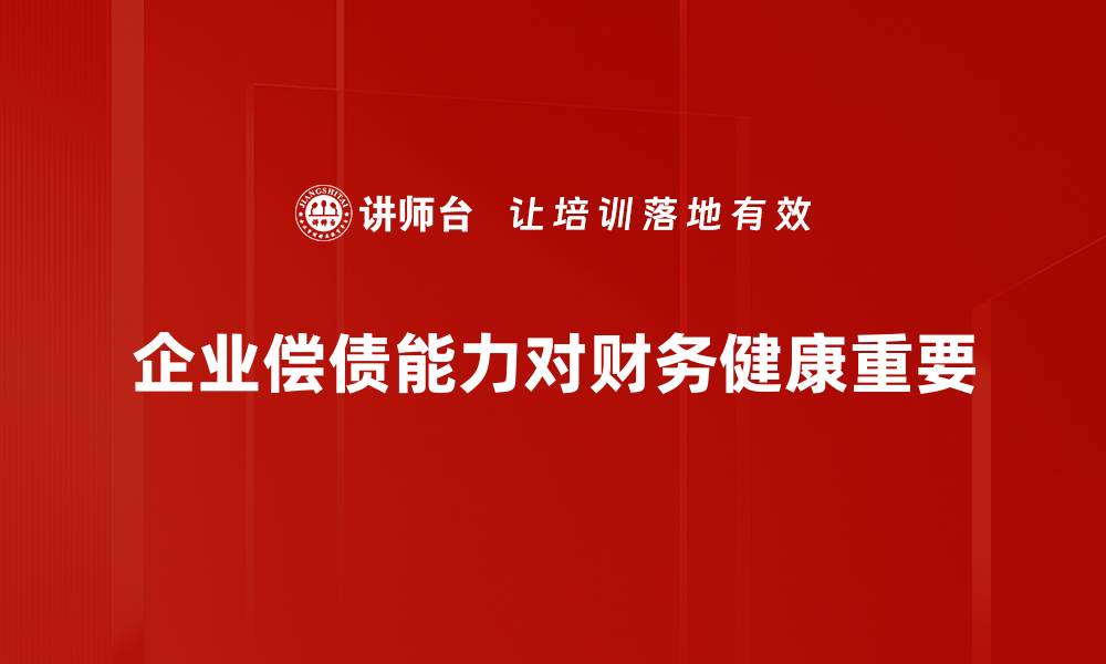 文章企业偿债能力提升的关键策略与实用指南的缩略图