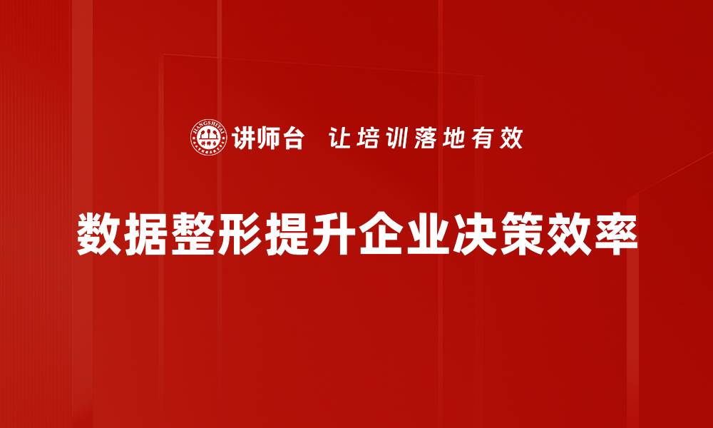 文章掌握数据整形技巧，提升分析效率与准确性的缩略图