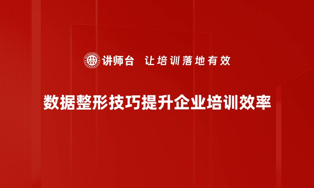 数据整形技巧提升企业培训效率