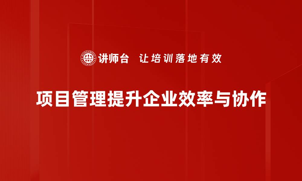 文章掌握项目管理技巧，让你的团队效率翻倍！的缩略图