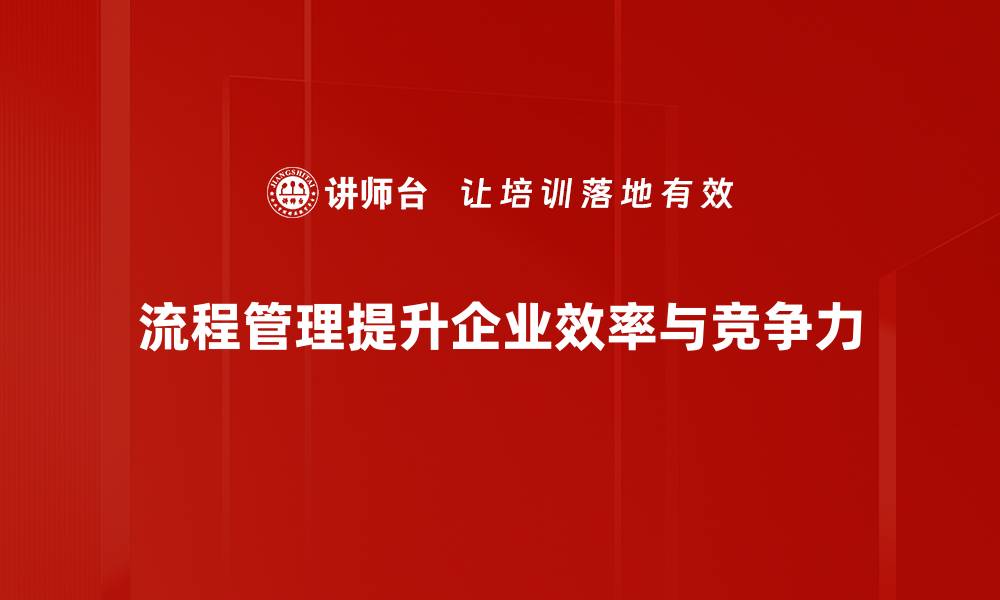 文章提升企业效率的流程管理体系全解析的缩略图