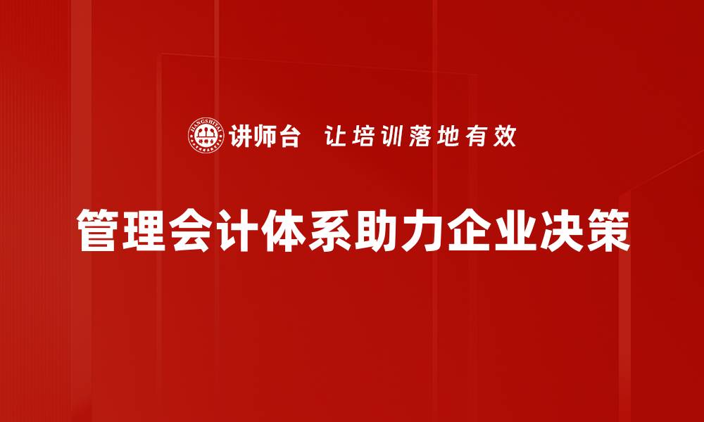 文章构建高效管理会计体系助力企业决策与发展的缩略图