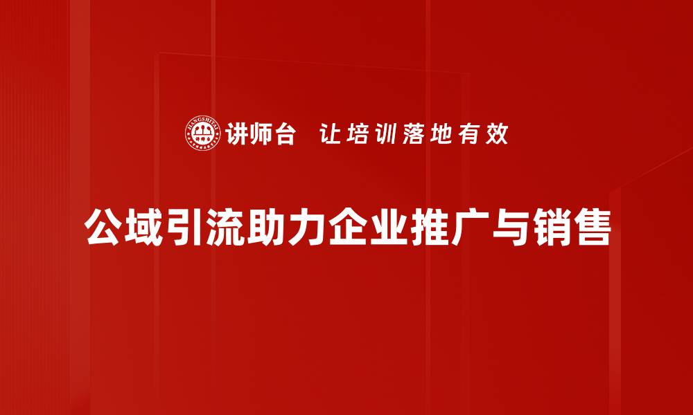 文章公域引流策略揭秘：如何有效提升品牌曝光度的缩略图