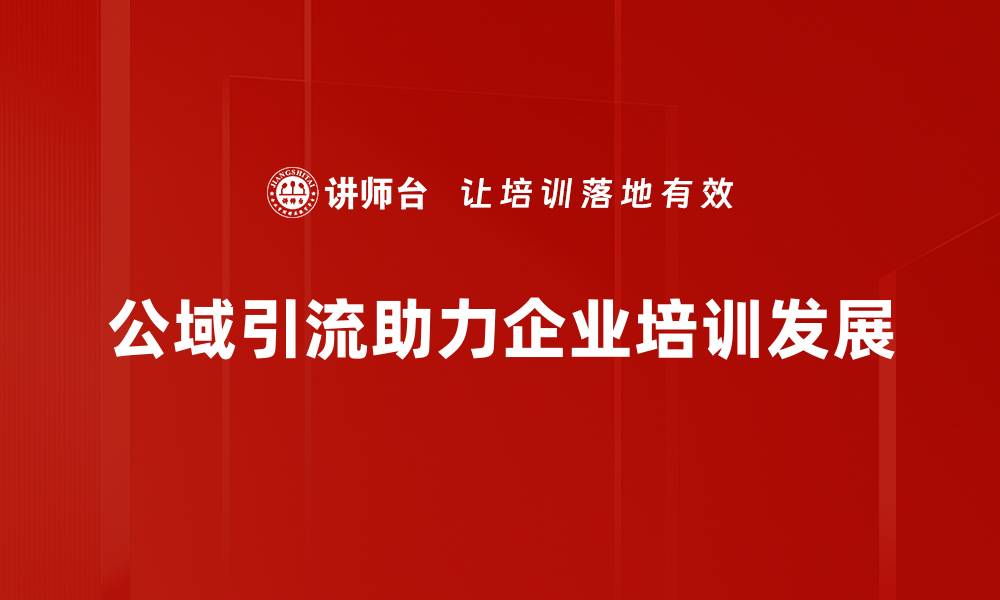 文章公域引流策略解析：助你快速获取精准流量的缩略图