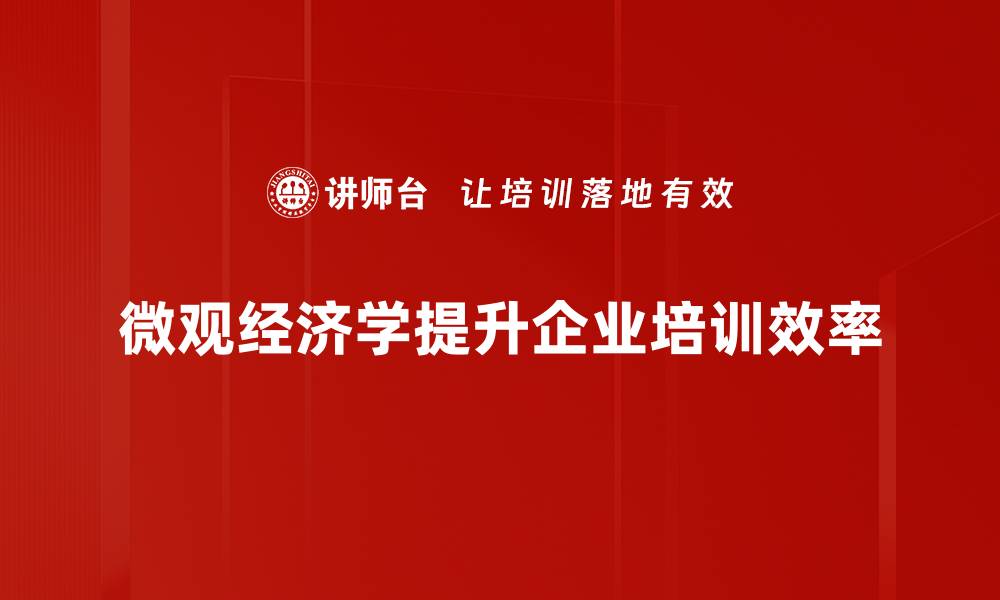 文章微观经济学的核心概念与应用解析的缩略图