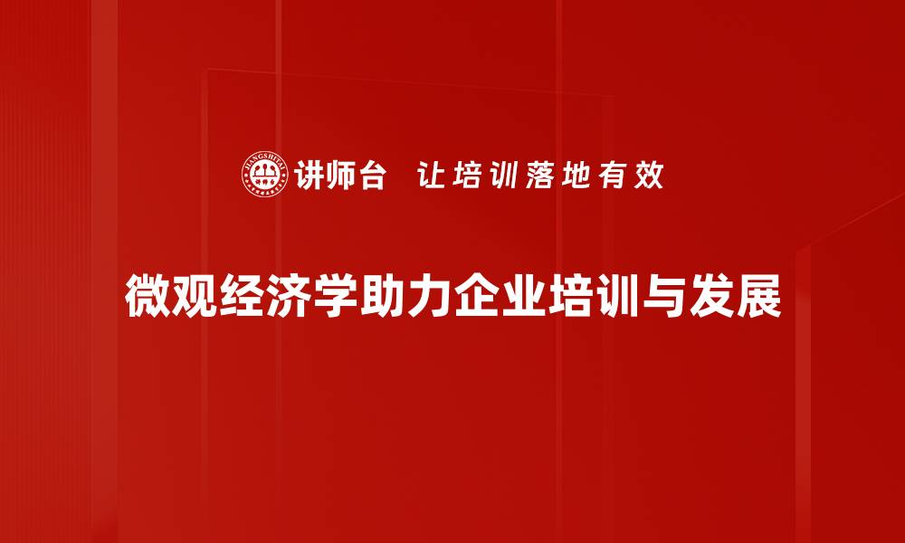 文章微观经济学的核心概念与实际应用解析的缩略图