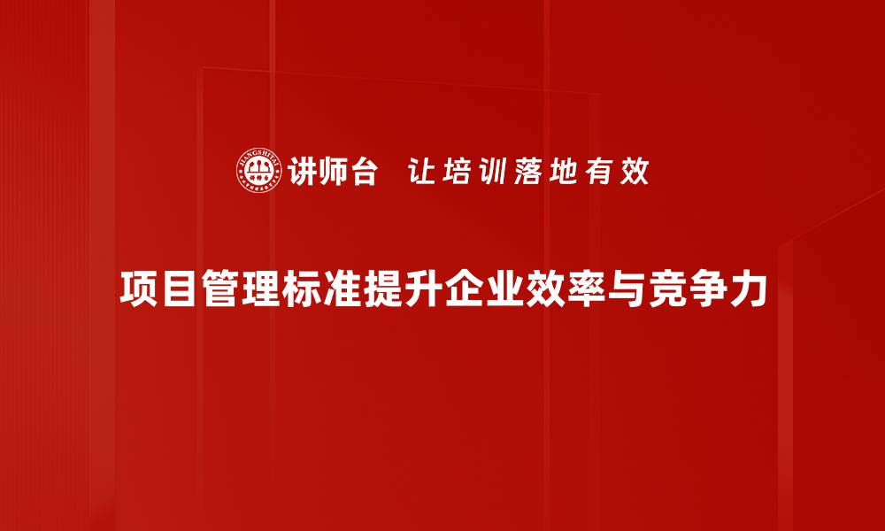 文章提升项目成功率的有效项目管理标准解析的缩略图