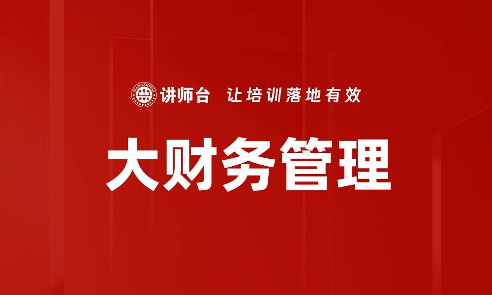 文章全面解析大财务管理的核心理念与实践策略的缩略图