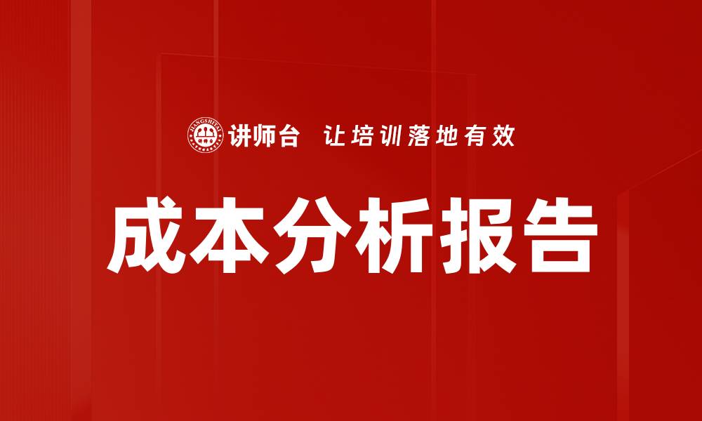 成本分析报告