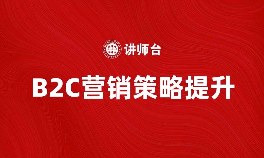 B2C营销策略提升