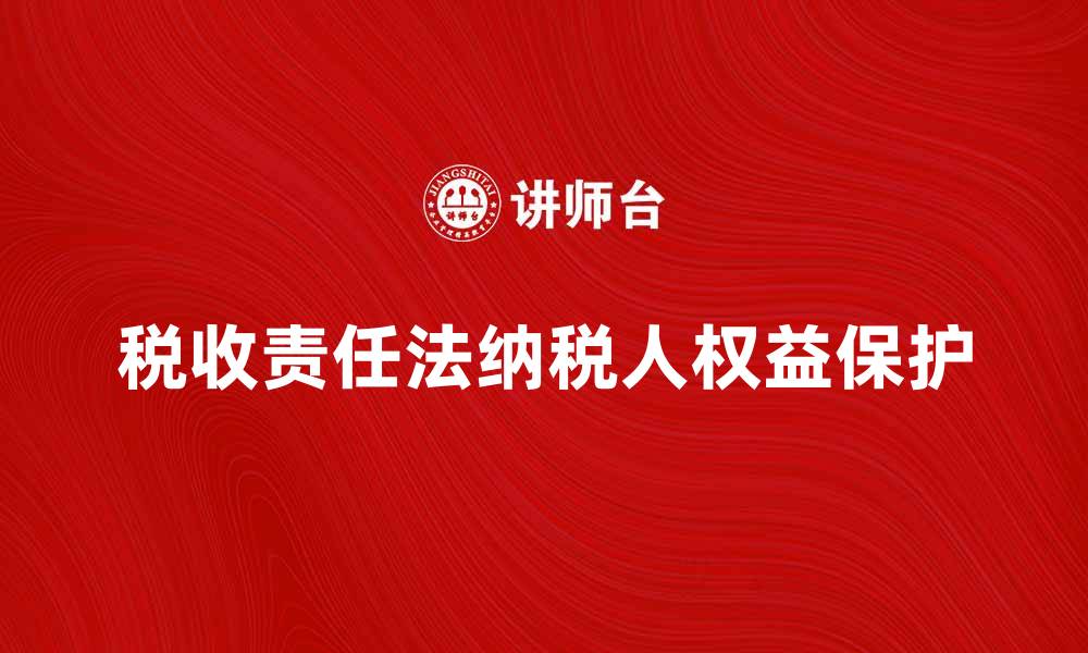 税收责任法纳税人权益保护