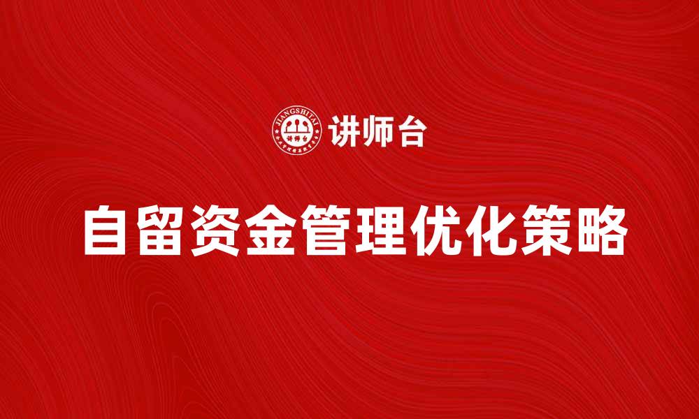 文章企业自留资金管理的重要性与优化策略分析的缩略图