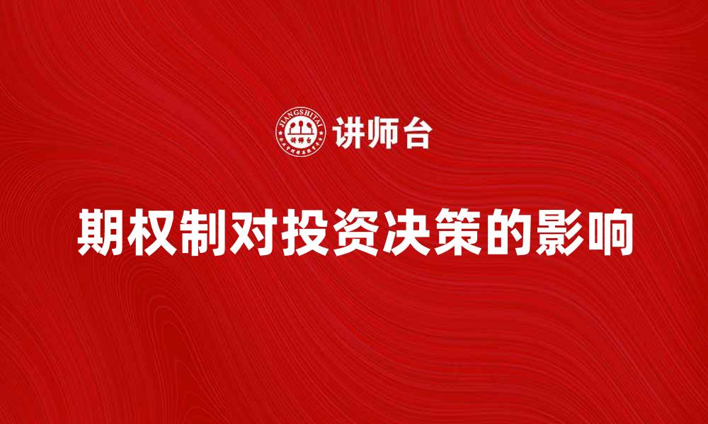 文章深入解析期权制对投资决策的影响与应用的缩略图