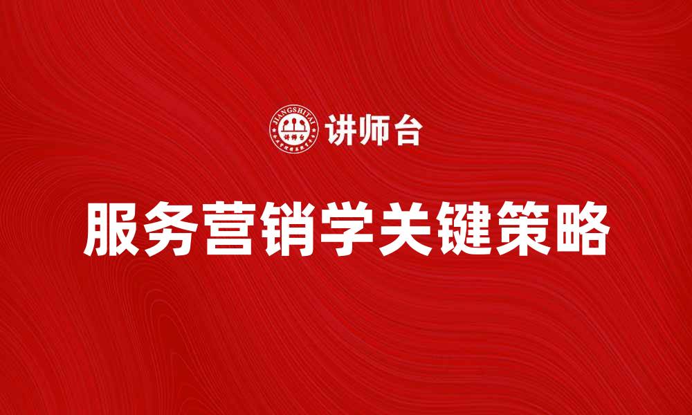 文章服务营销学：提升客户满意度的关键策略的缩略图