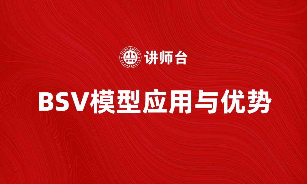 BSV模型应用与优势