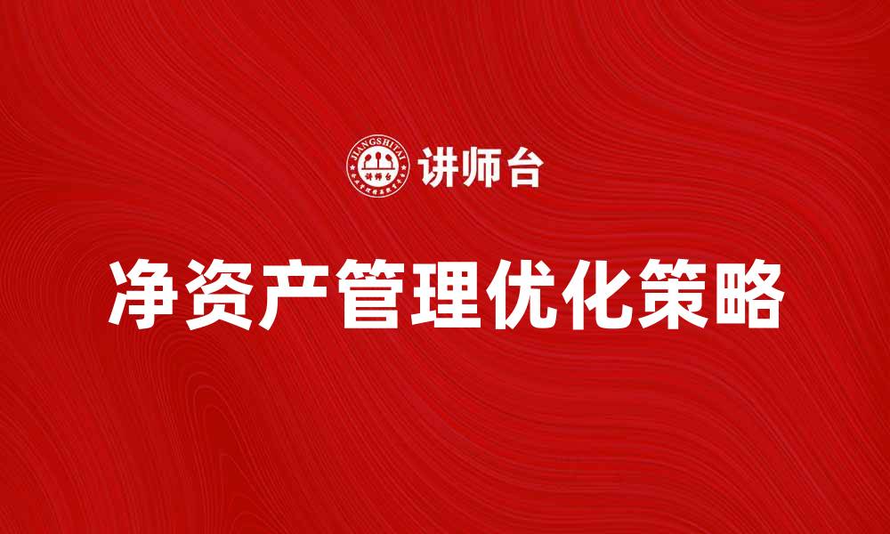 文章行政单位净资产的管理与优化策略解析的缩略图
