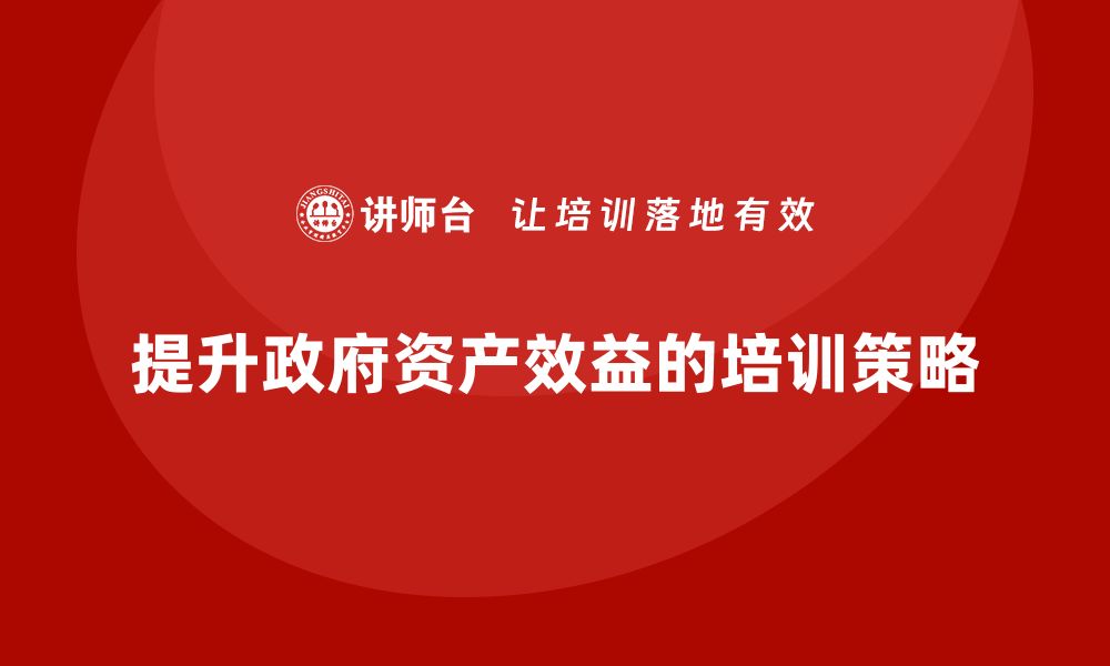 提升政府资产效益的培训策略