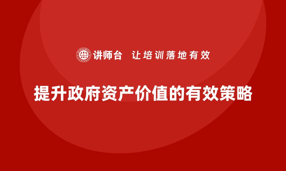 提升政府资产价值的有效策略