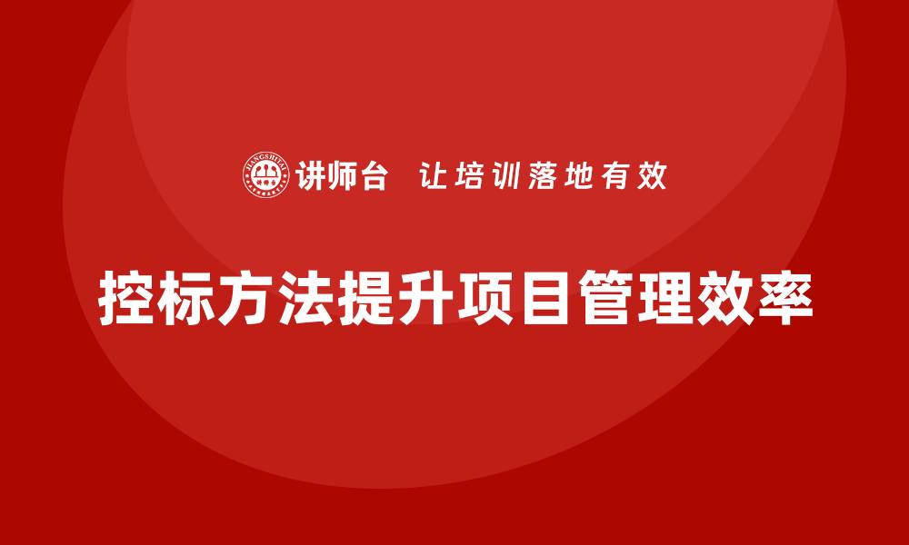 控标方法提升项目管理效率