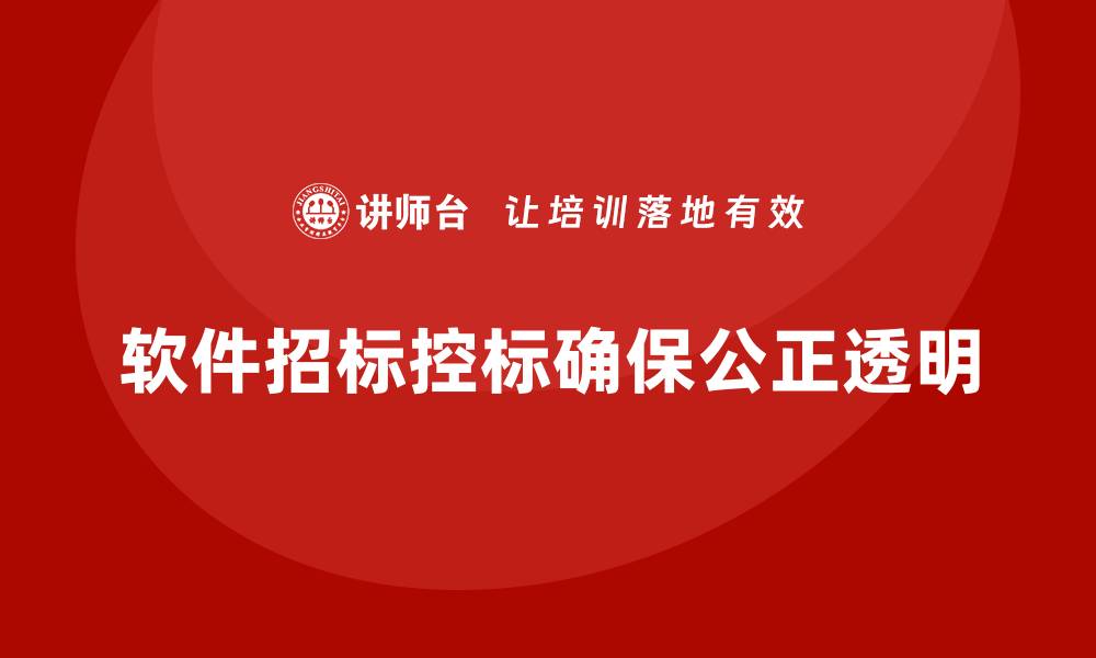 文章软件招标如何控标：掌握技巧确保公正竞争的缩略图