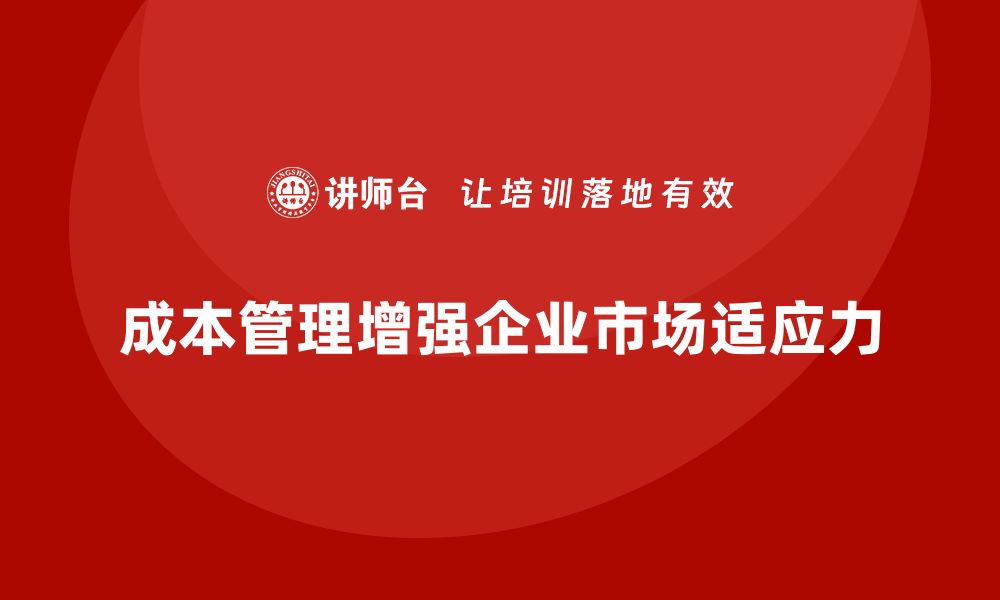 文章企业如何通过成本管理增强市场适应力的缩略图