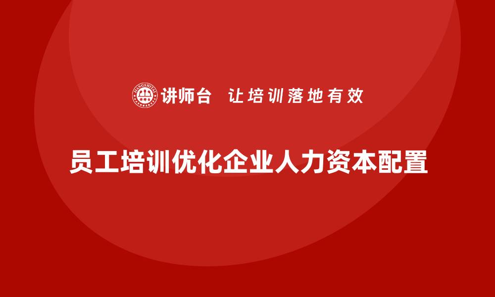 文章员工培训如何帮助企业优化人力资本配置的缩略图