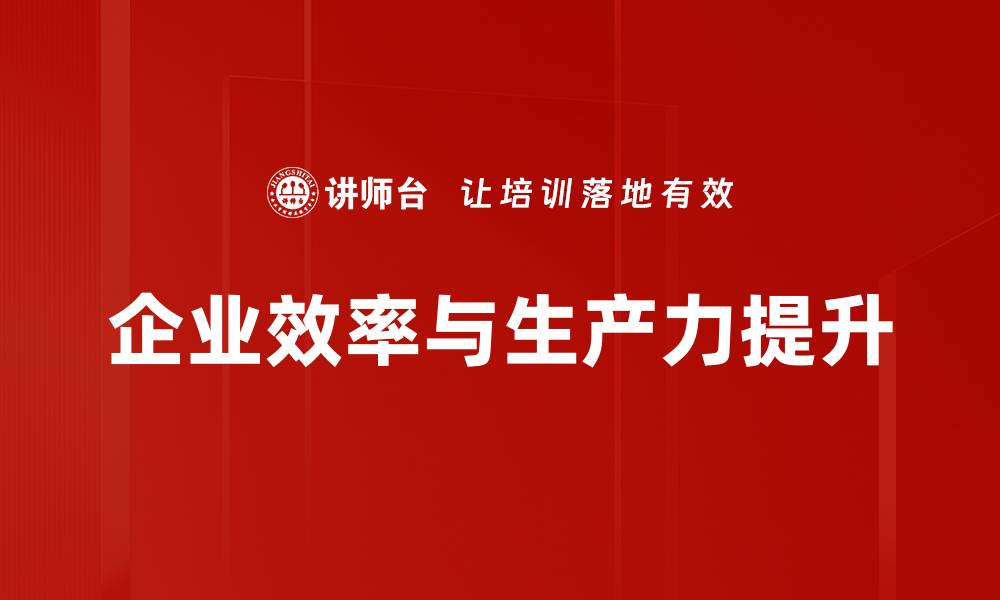 文章企业效率与生产力提升的缩略图