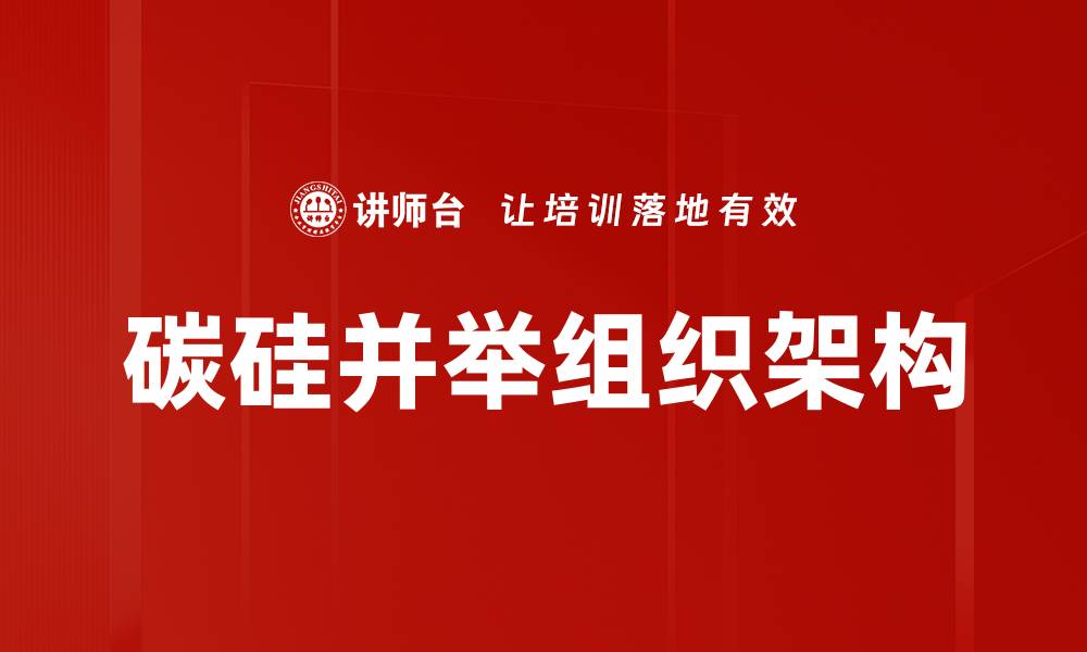 文章碳硅并举组织架构的缩略图