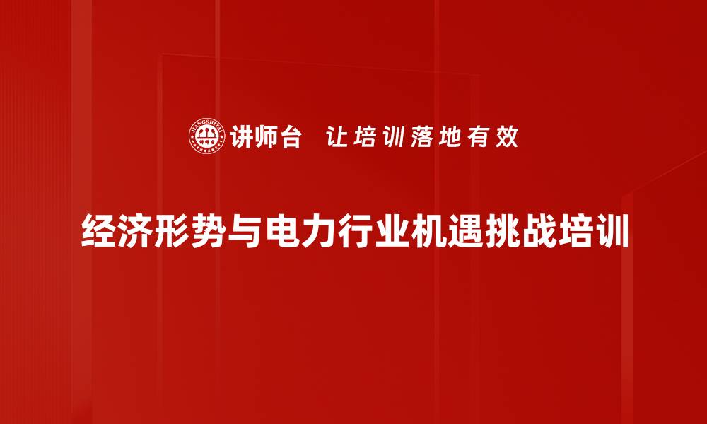 经济形势与电力行业机遇挑战培训