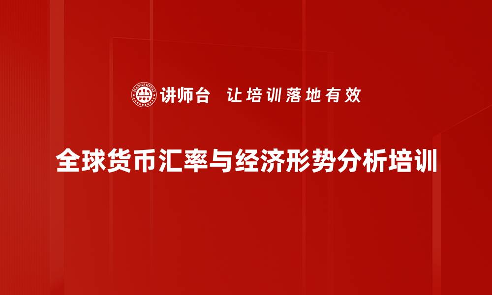 全球货币汇率与经济形势分析培训