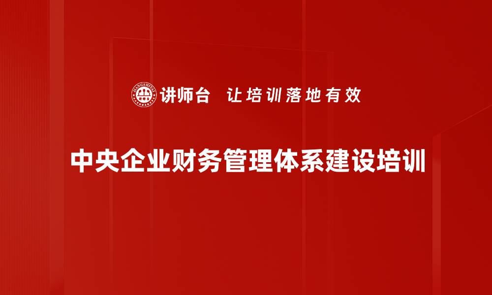 中央企业财务管理体系建设培训