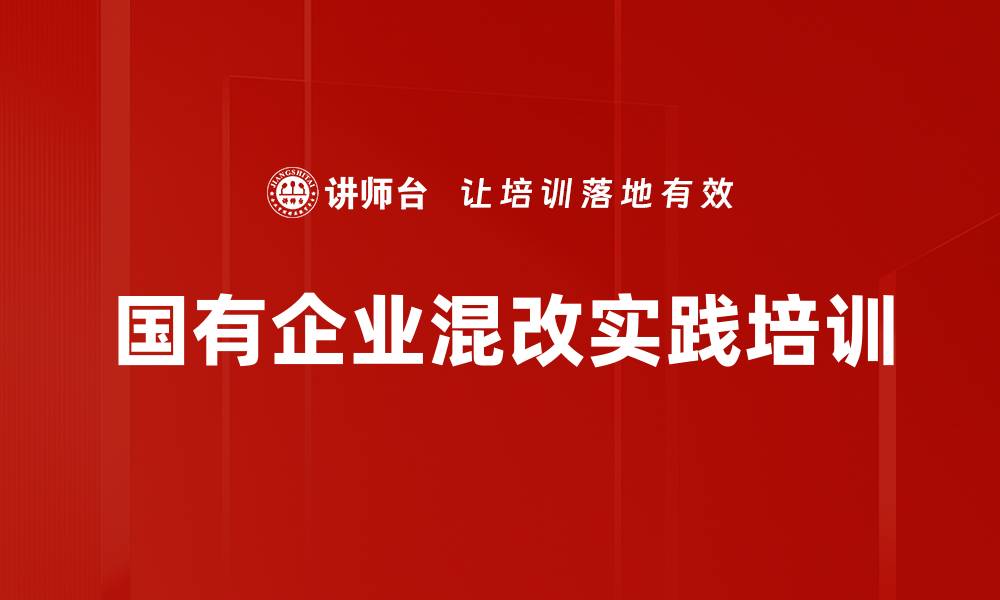 国有企业混改实践培训